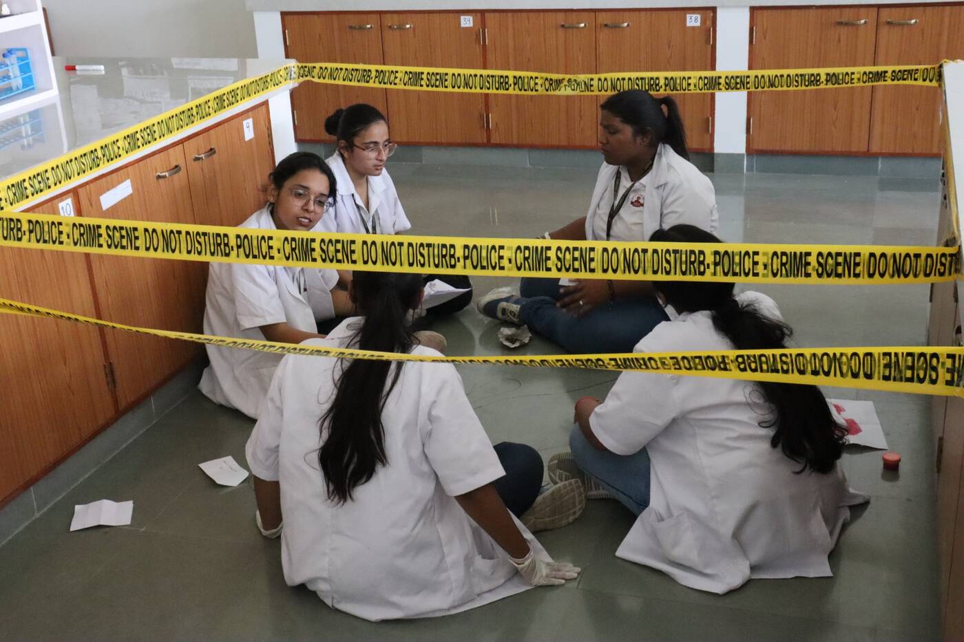 Evidence Hunt team inside the secured scene