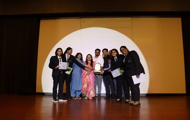 Moot Court winners receiving recognition